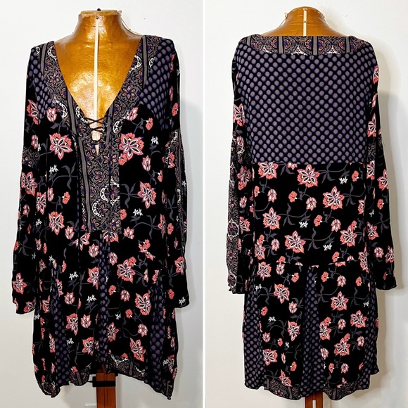 Anna Sui O’Neill Dottie Floral Print Boho Dress